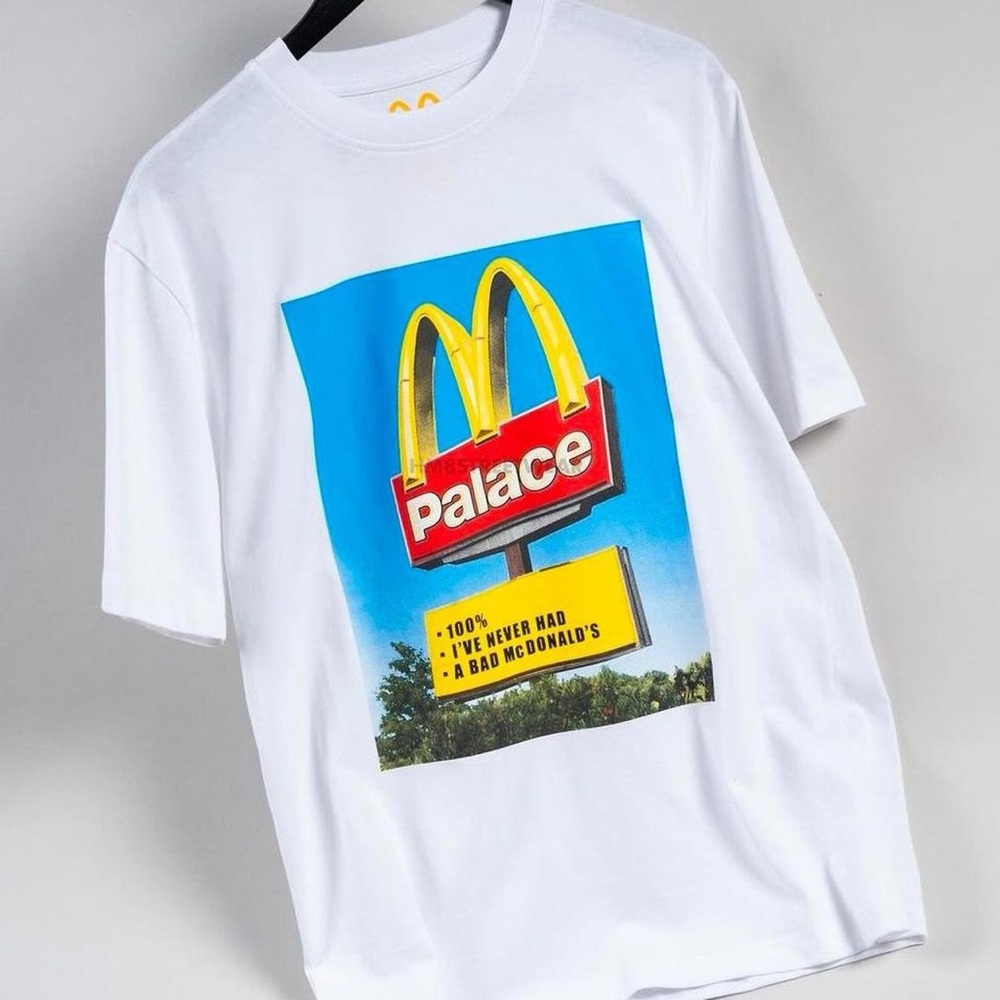 Palace X McDonald’s Sign White Logo Shirt Brand New In Bag